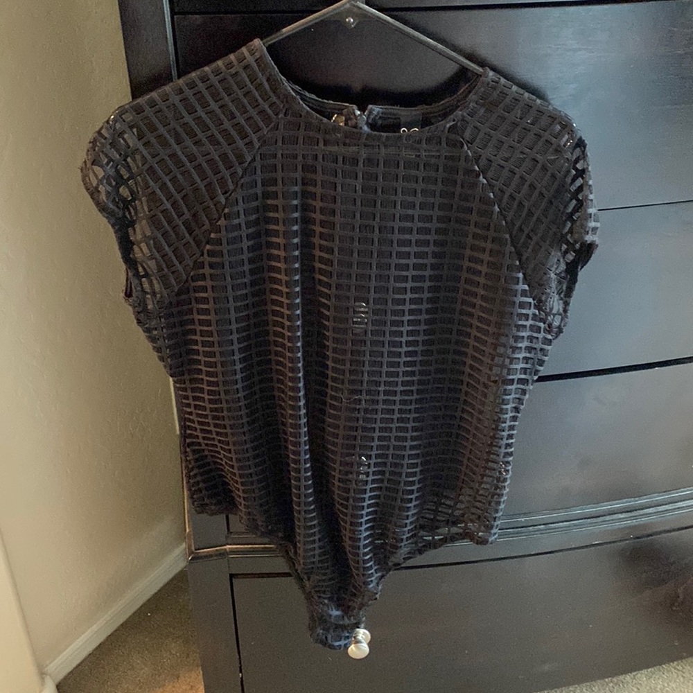 Black mesh bodysuit